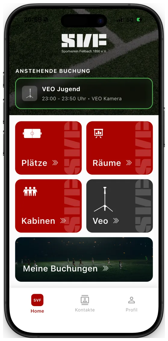 SV Fellbach – Reservierungs-App